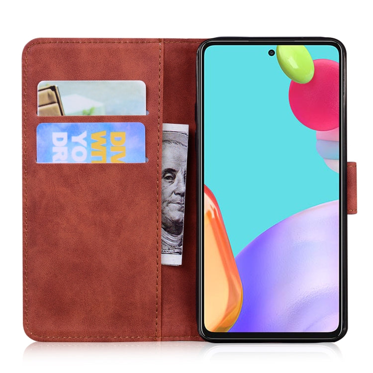 For Samsung Galaxy A52 5G Skin Feel Pure Color Flip Leather Phone Case