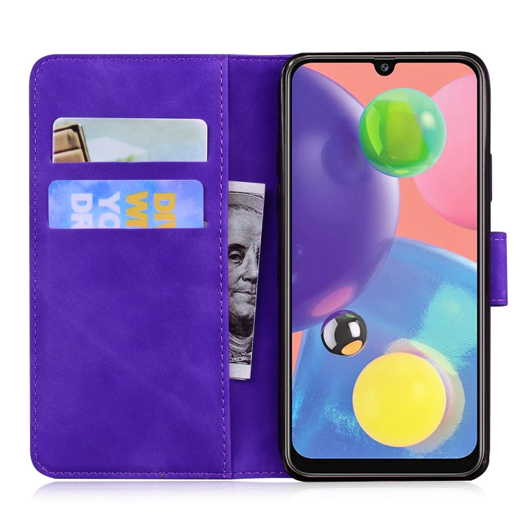 For Samsung Galaxy A70 / A70s Skin Feel Pure Color Flip Leather Phone Case