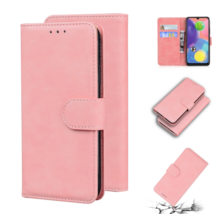 For Samsung Galaxy A70 / A70s Skin Feel Pure Color Flip Leather Phone Case