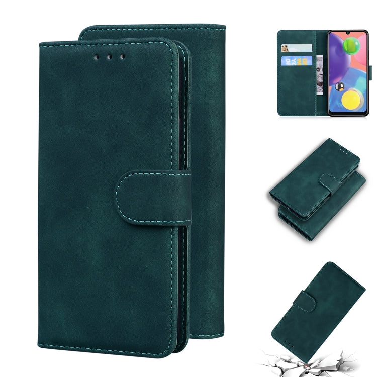 For Samsung Galaxy A70 / A70s Skin Feel Pure Color Flip Leather Phone Case