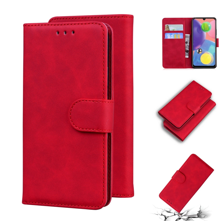 For Samsung Galaxy A70 / A70s Skin Feel Pure Color Flip Leather Phone Case
