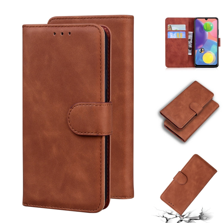 For Samsung Galaxy A70 / A70s Skin Feel Pure Color Flip Leather Phone Case