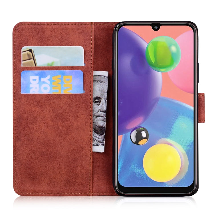 For Samsung Galaxy A70 / A70s Skin Feel Pure Color Flip Leather Phone Case