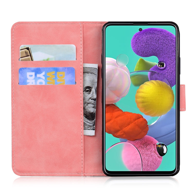 For Samsung Galaxy A71 4G Skin Feel Pure Color Flip Leather Phone Case
