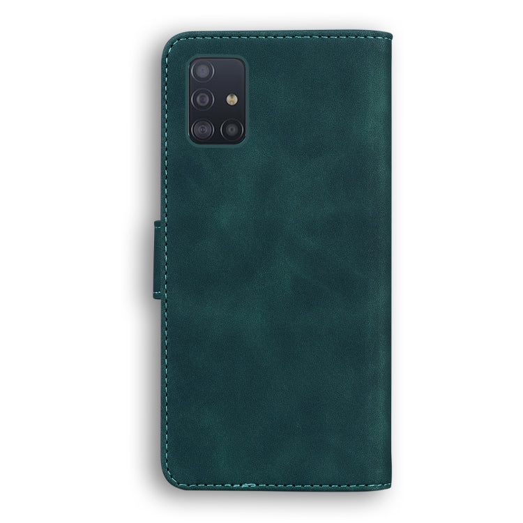 For Samsung Galaxy A71 4G Skin Feel Pure Color Flip Leather Phone Case