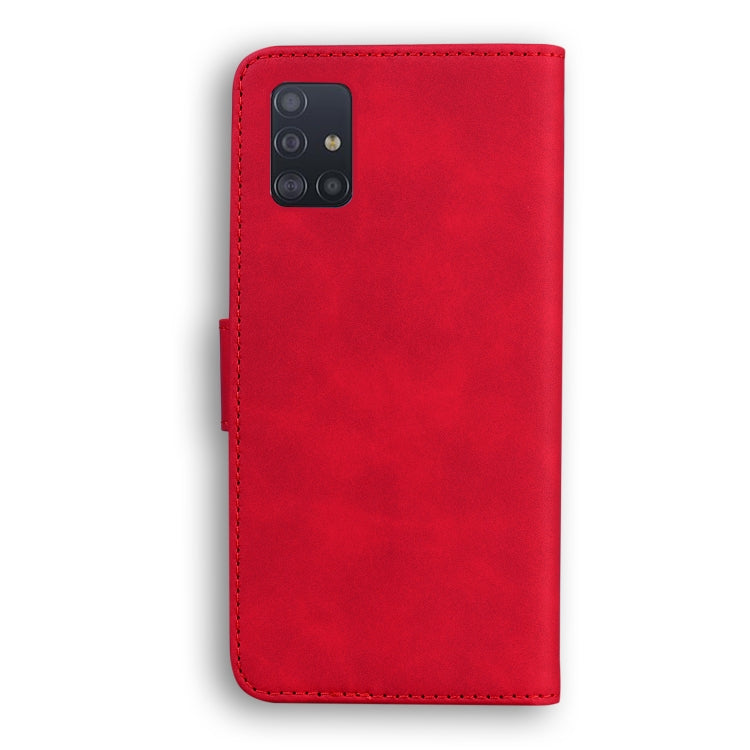 For Samsung Galaxy A71 4G Skin Feel Pure Color Flip Leather Phone Case