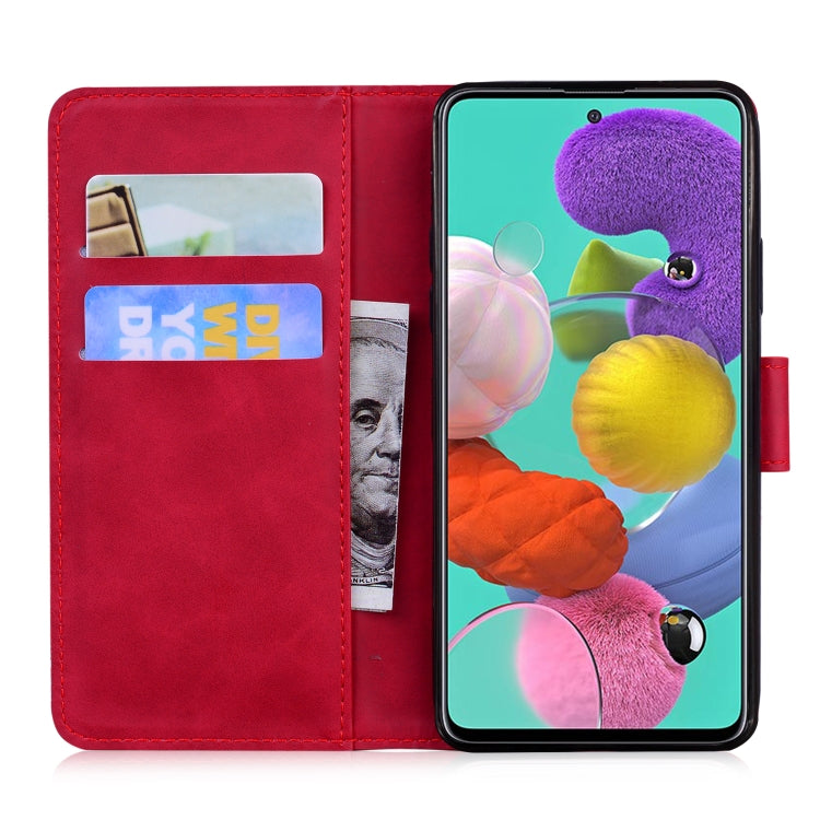 For Samsung Galaxy A71 4G Skin Feel Pure Color Flip Leather Phone Case