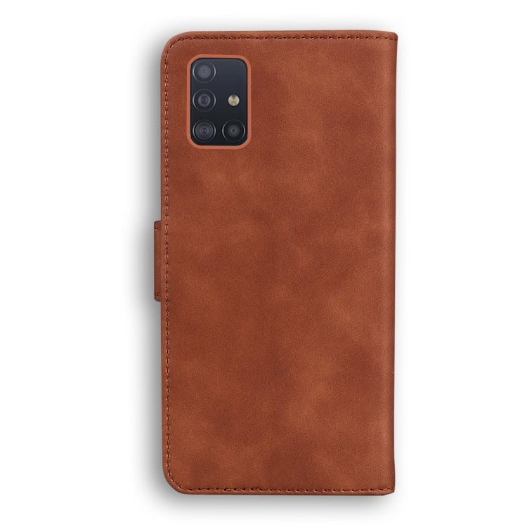 For Samsung Galaxy A71 4G Skin Feel Pure Color Flip Leather Phone Case