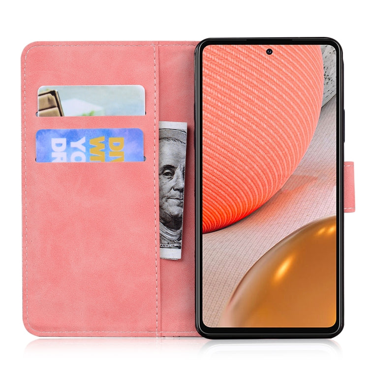 For Samsung Galaxy A72 5G Skin Feel Pure Color Flip Leather Phone Case