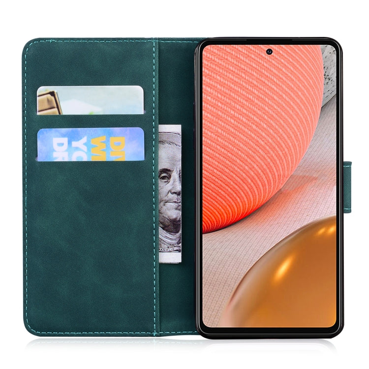 For Samsung Galaxy A72 5G Skin Feel Pure Color Flip Leather Phone Case