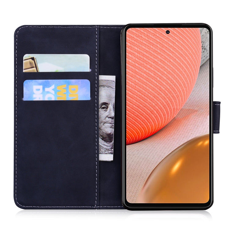 For Samsung Galaxy A72 5G Skin Feel Pure Color Flip Leather Phone Case