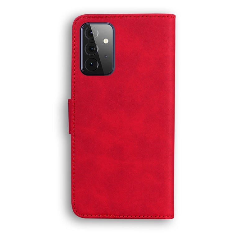 For Samsung Galaxy A72 5G Skin Feel Pure Color Flip Leather Phone Case