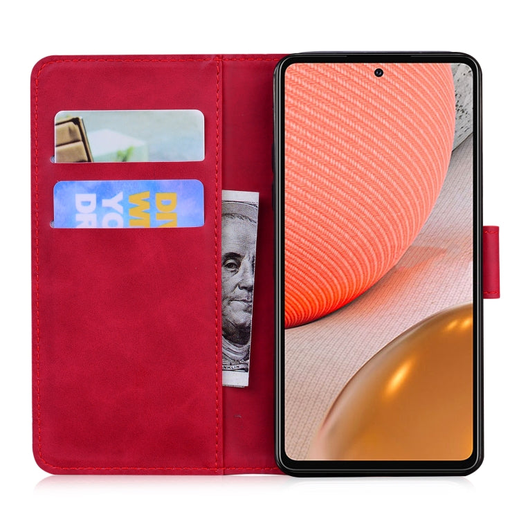 For Samsung Galaxy A72 5G Skin Feel Pure Color Flip Leather Phone Case