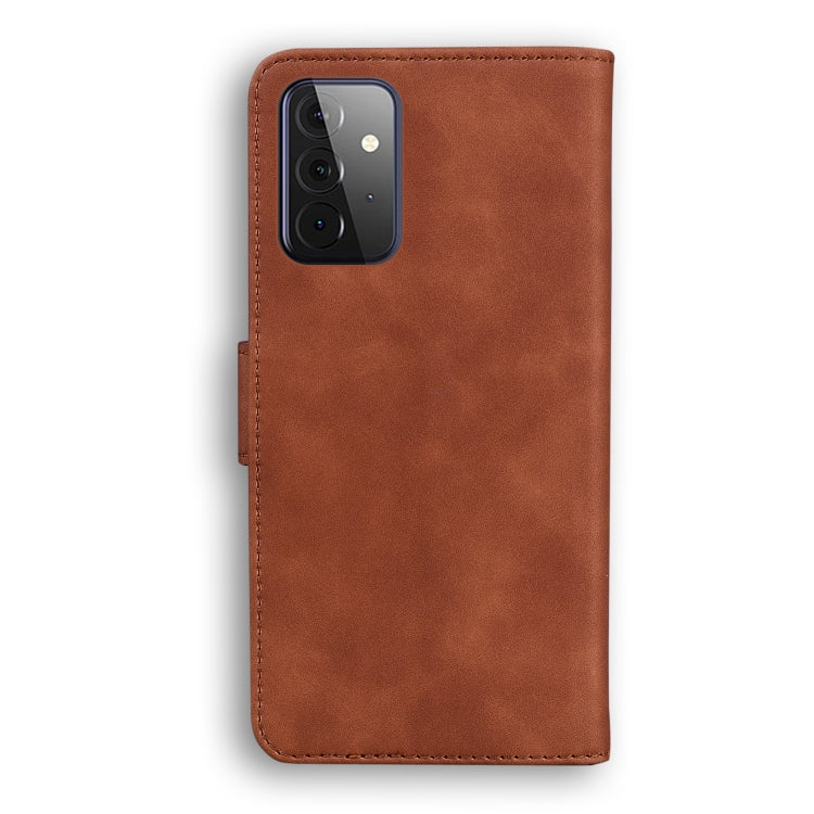 For Samsung Galaxy A72 5G Skin Feel Pure Color Flip Leather Phone Case