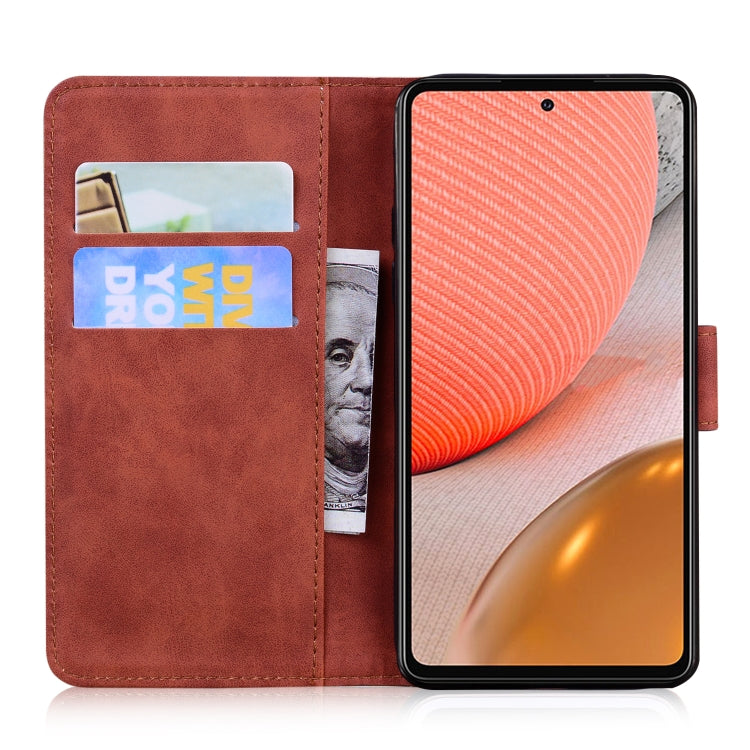 For Samsung Galaxy A72 5G Skin Feel Pure Color Flip Leather Phone Case