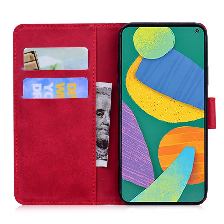 For Samsung Galaxy F52 5G Skin Feel Pure Color Flip Leather Phone Case