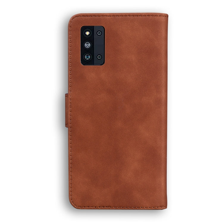 For Samsung Galaxy F52 5G Skin Feel Pure Color Flip Leather Phone Case