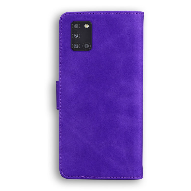 For Samsung Galaxy A31 Skin Feel Pure Color Flip Leather Phone Case