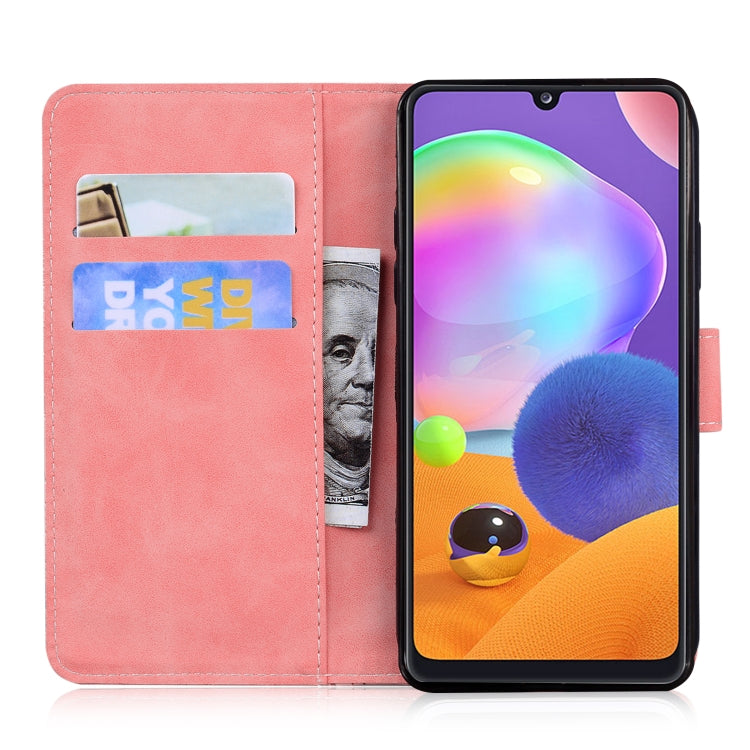 For Samsung Galaxy A31 Skin Feel Pure Color Flip Leather Phone Case