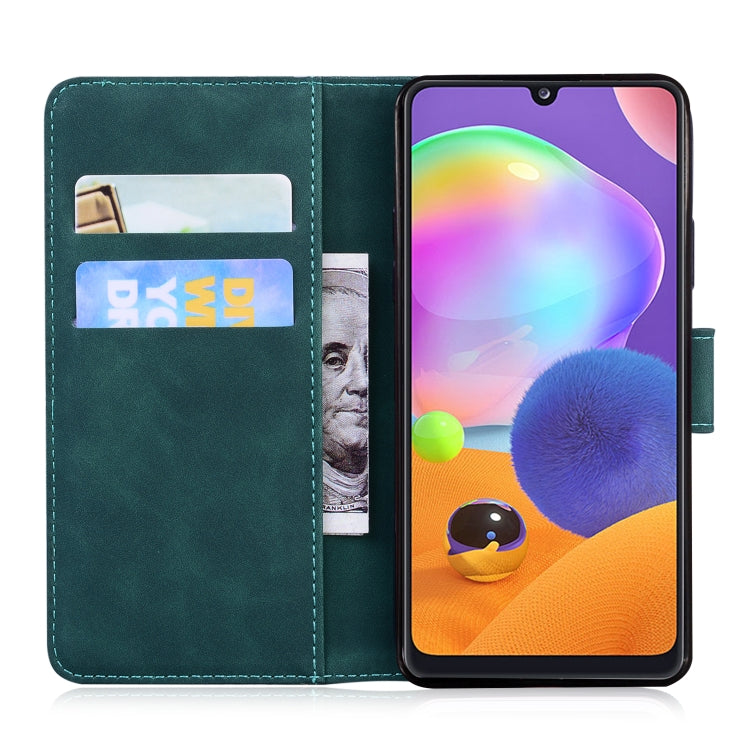 For Samsung Galaxy A31 Skin Feel Pure Color Flip Leather Phone Case