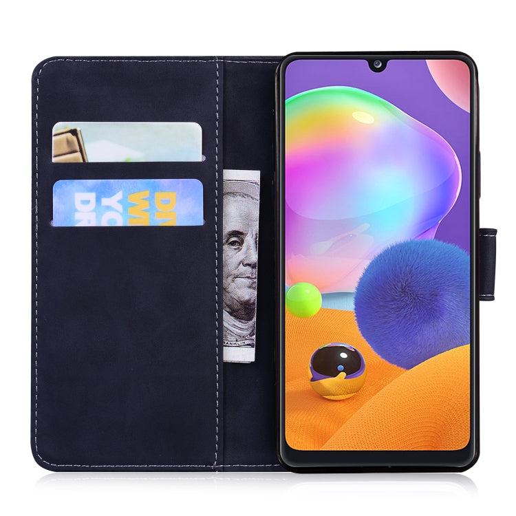 For Samsung Galaxy A31 Skin Feel Pure Color Flip Leather Phone Case