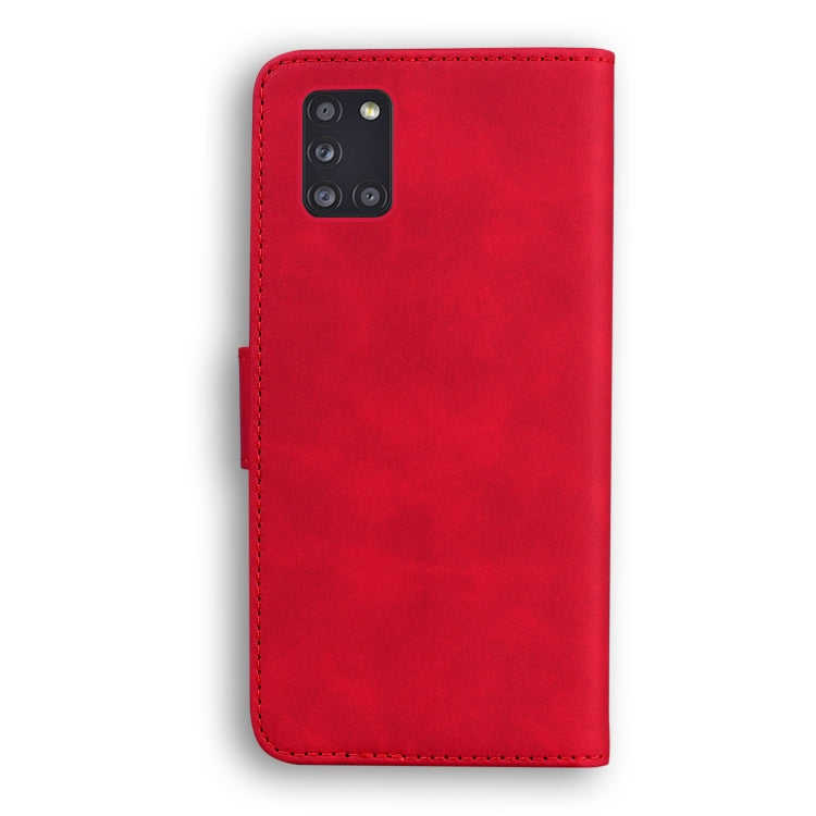For Samsung Galaxy A31 Skin Feel Pure Color Flip Leather Phone Case