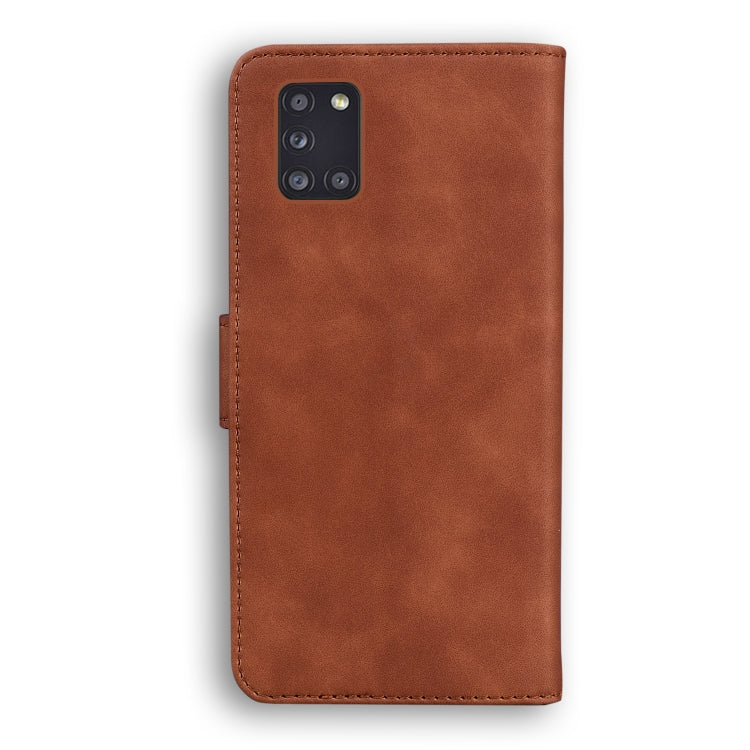 For Samsung Galaxy A31 Skin Feel Pure Color Flip Leather Phone Case