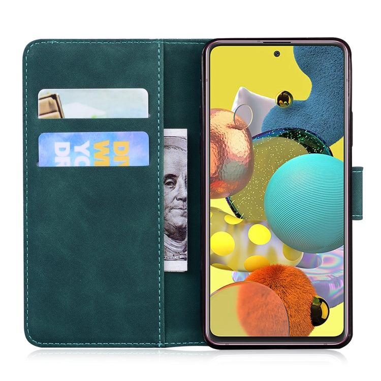 For Samsung Galaxy A51 5G Skin Feel Pure Color Flip Leather Phone Case