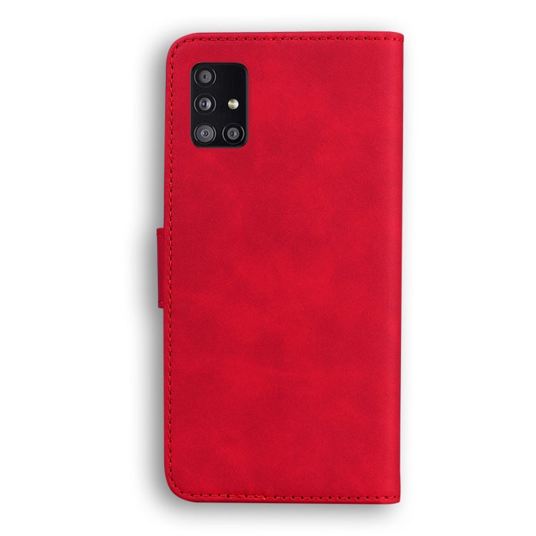 For Samsung Galaxy A51 5G Skin Feel Pure Color Flip Leather Phone Case