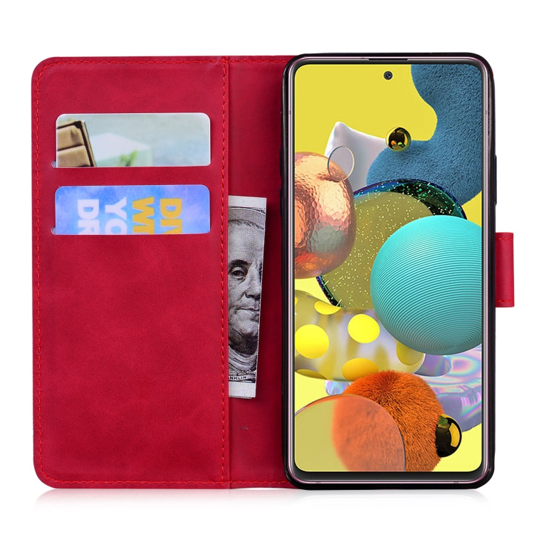 For Samsung Galaxy A51 5G Skin Feel Pure Color Flip Leather Phone Case