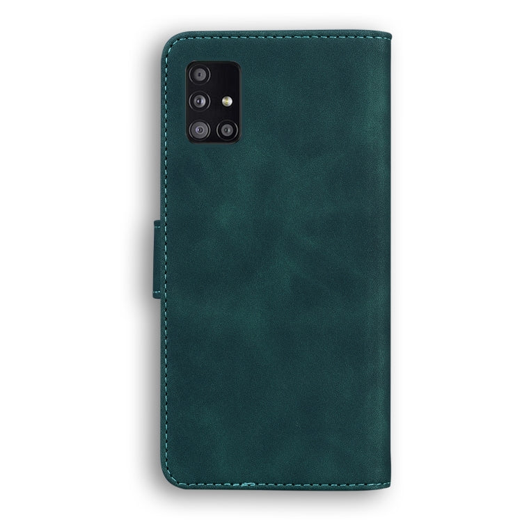 For Samsung Galaxy A71 5G Skin Feel Pure Color Flip Leather Phone Case