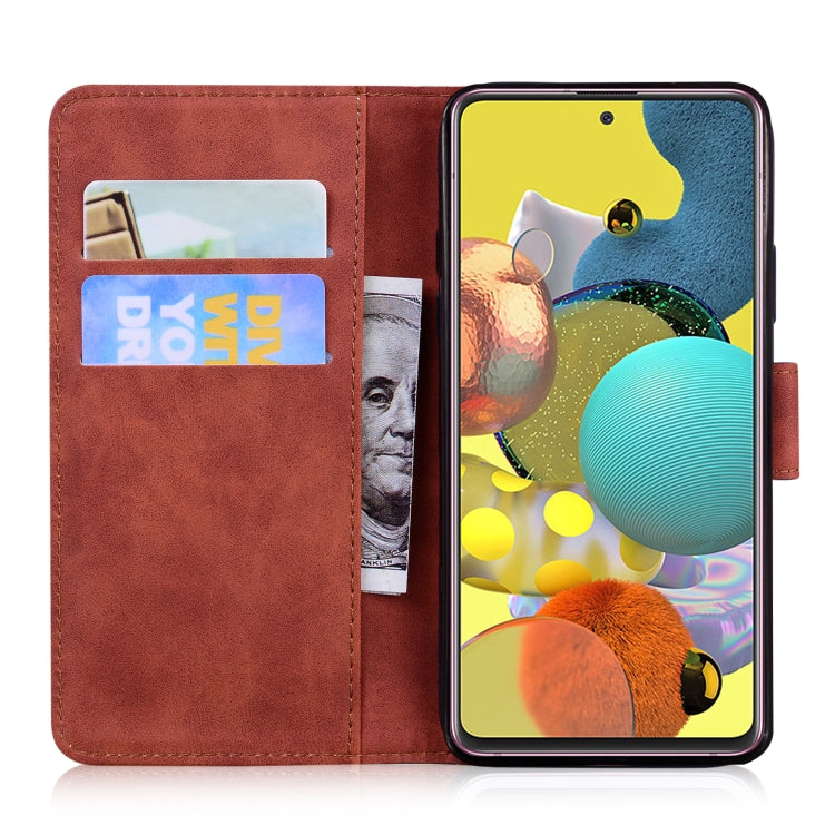 For Samsung Galaxy A71 5G Skin Feel Pure Color Flip Leather Phone Case