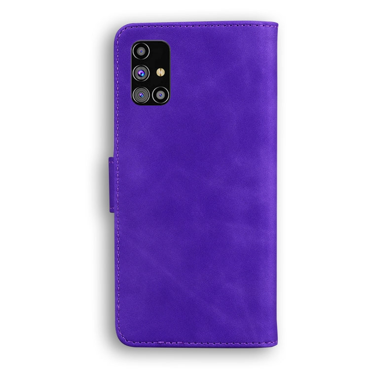 For Samsung Galaxy M31s Skin Feel Pure Color Flip Leather Phone Case