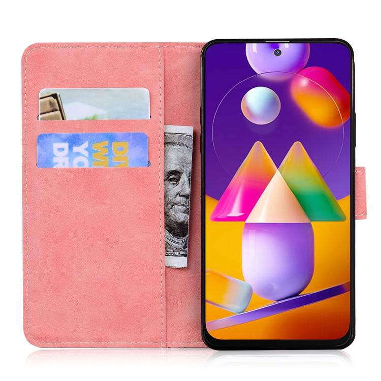 For Samsung Galaxy M31s Skin Feel Pure Color Flip Leather Phone Case