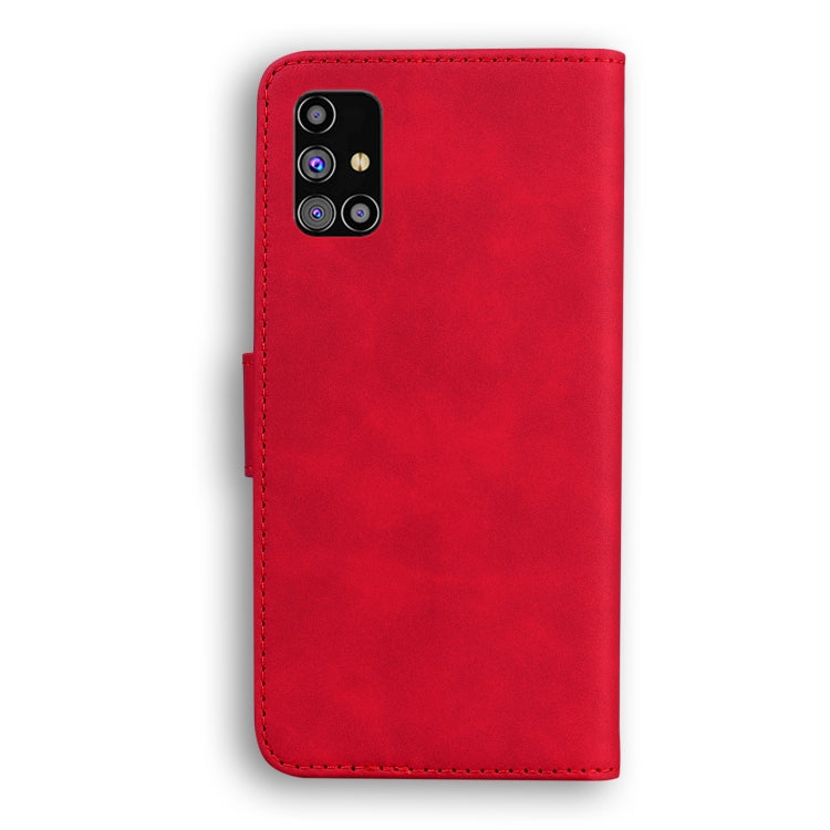 For Samsung Galaxy M31s Skin Feel Pure Color Flip Leather Phone Case