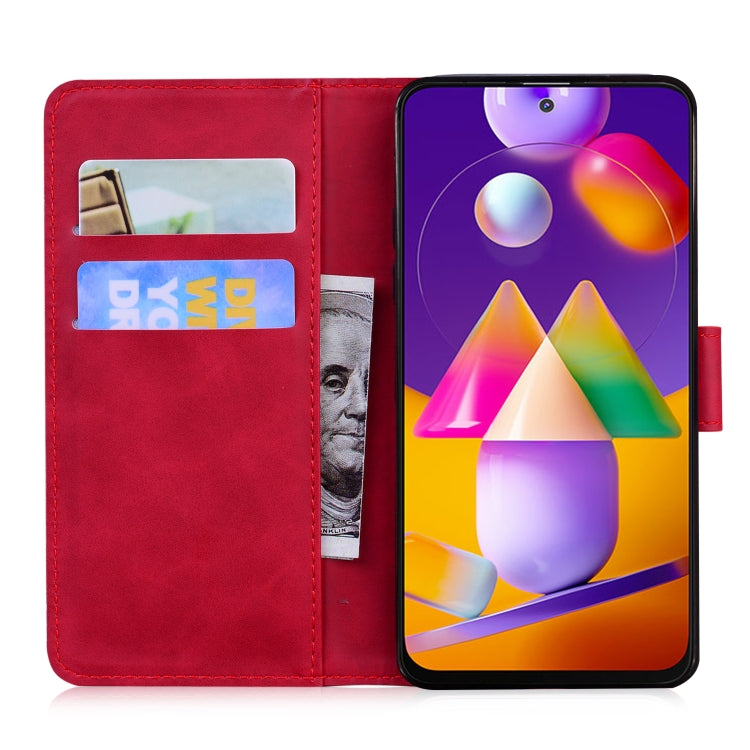 For Samsung Galaxy M31s Skin Feel Pure Color Flip Leather Phone Case