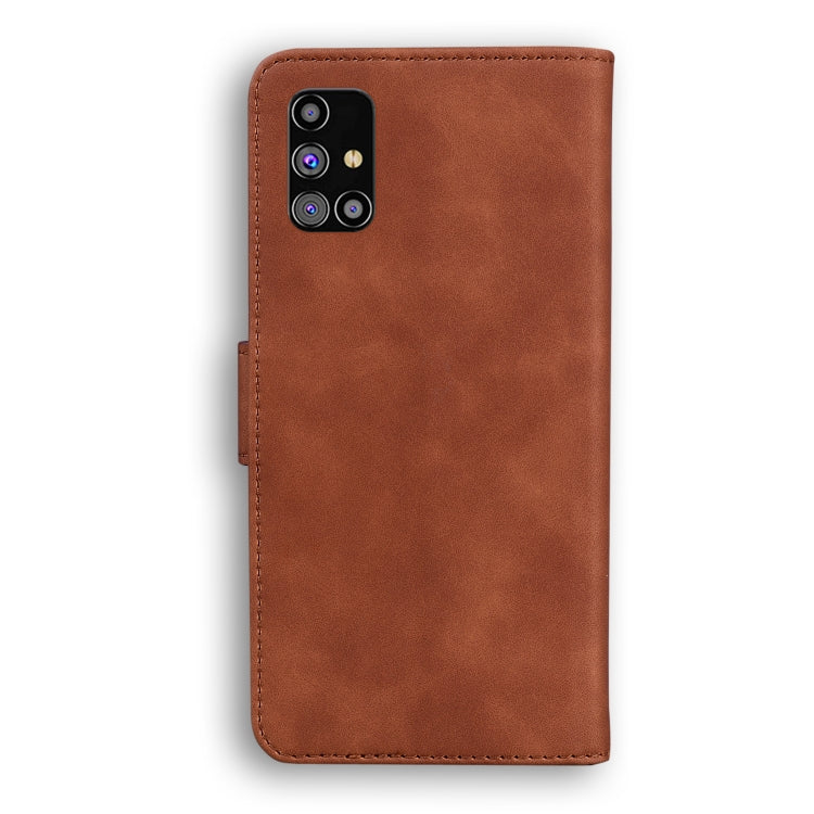For Samsung Galaxy M31s Skin Feel Pure Color Flip Leather Phone Case