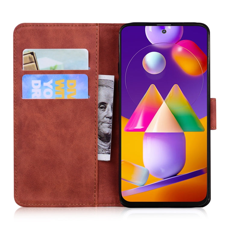 For Samsung Galaxy M31s Skin Feel Pure Color Flip Leather Phone Case