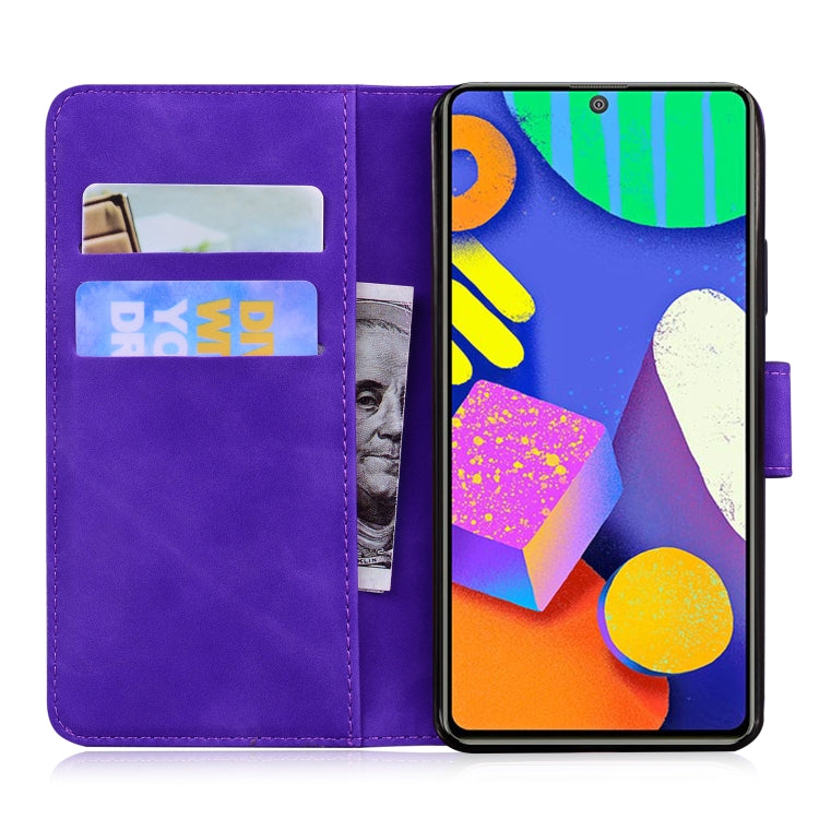 For Samsung Galaxy M62 / F62 Skin Feel Pure Color Flip Leather Phone Case