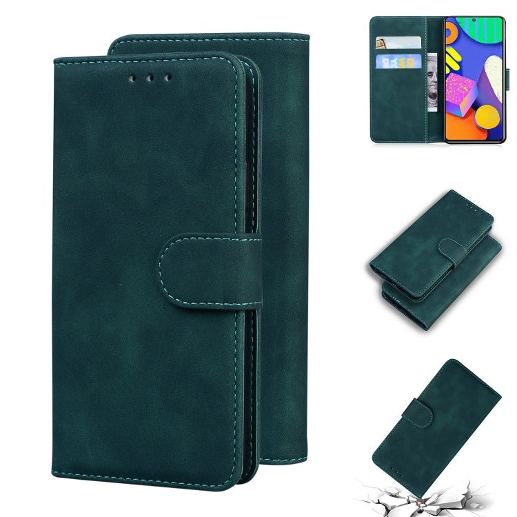 For Samsung Galaxy M62 / F62 Skin Feel Pure Color Flip Leather Phone Case