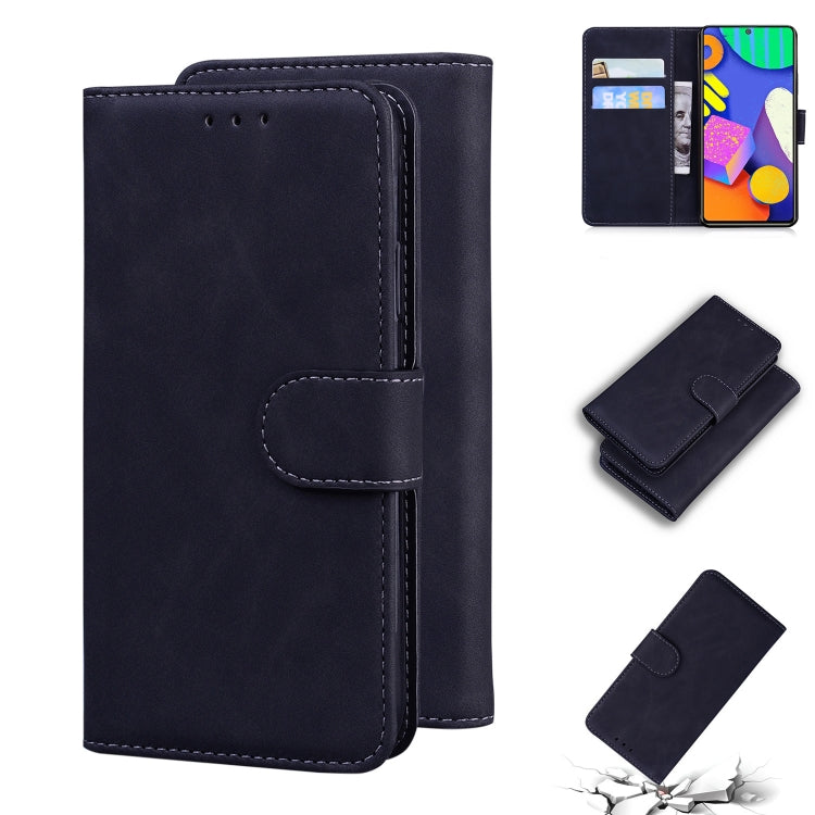For Samsung Galaxy M62 / F62 Skin Feel Pure Color Flip Leather Phone Case
