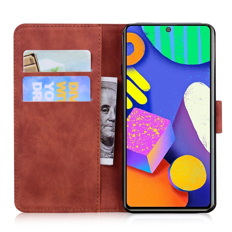 For Samsung Galaxy M62 / F62 Skin Feel Pure Color Flip Leather Phone Case