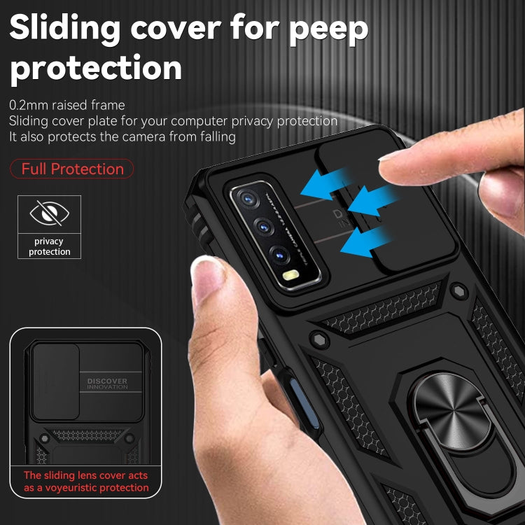 For vivo Y20 Sliding Camshield Holder Phone Case