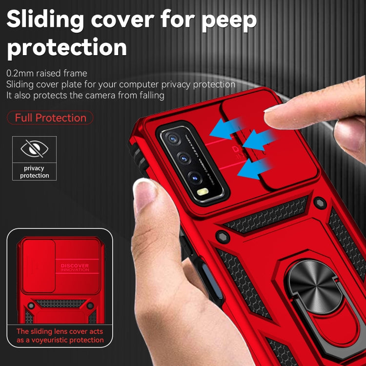 For vivo Y20 Sliding Camshield Holder Phone Case