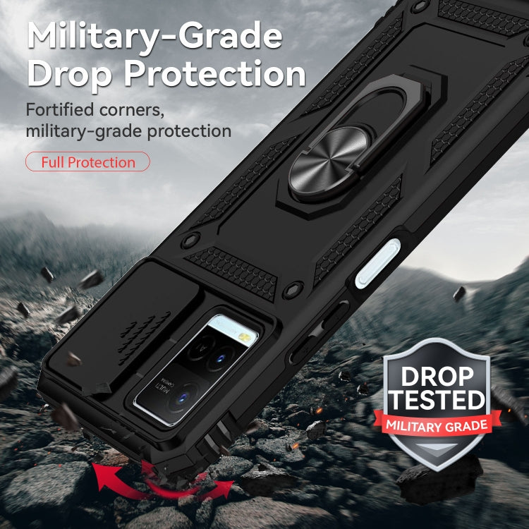 For vivo Y21 Sliding Camshield Holder Phone Case