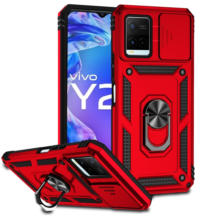 For vivo Y21 Sliding Camshield Holder Phone Case