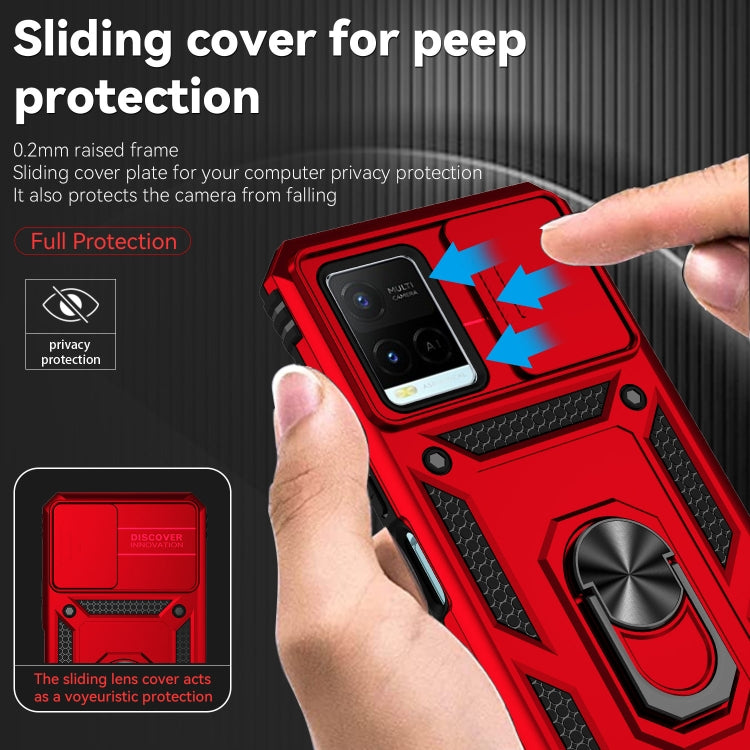 For vivo Y21 Sliding Camshield Holder Phone Case