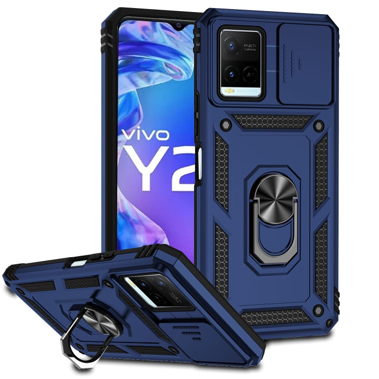 For vivo Y21 Sliding Camshield Holder Phone Case