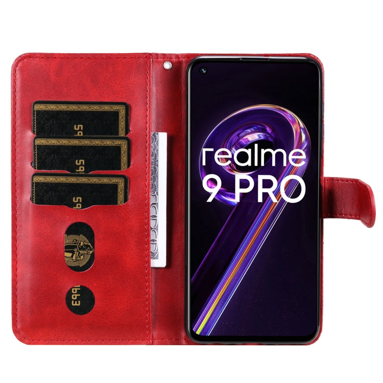 For OPPO Realme 9 Pro/Realme V25 Fashion Calf Texture Zipper Horizontal Flip Leather Case