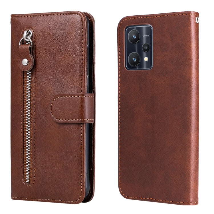For OPPO Realme 9 Pro/Realme V25 Fashion Calf Texture Zipper Horizontal Flip Leather Case